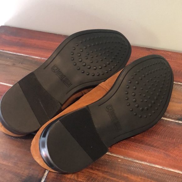 Stacy Adams "Gulliver" Genuine Leather Suede Silver Bracelet Loafer Shoes 12 - Picture 7 of 8